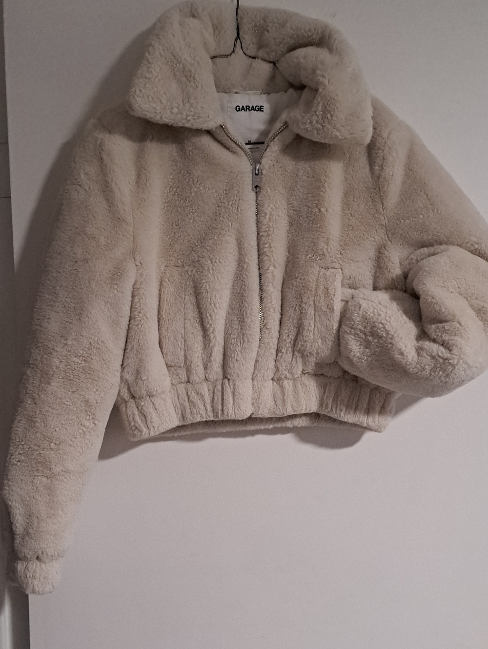 Garage Cream Plush Sherpa Zip Jacket